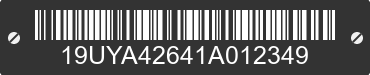 2001 ACURA CL 19UYA42641A012349 VIN decoded
