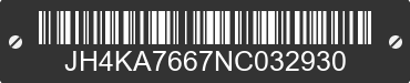 1992 ACURA Legend JH4KA7667NC032930 VIN decoded