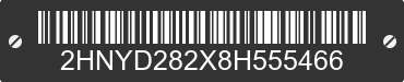 2008 ACURA MDX 2HNYD282X8H555466 VIN decoded