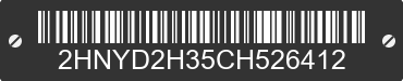 2012 ACURA MDX 2HNYD2H35CH526412 VIN decoded