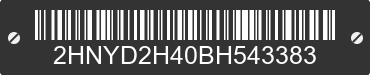 2011 ACURA MDX 2HNYD2H40BH543383 VIN decoded
