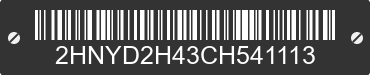 2012 ACURA MDX 2HNYD2H43CH541113 VIN decoded