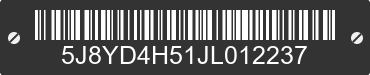2018 ACURA MDX 5J8YD4H51JL012237 VIN decoded