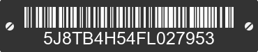 2015 ACURA RDX 5J8TB4H54FL027953 VIN decoded