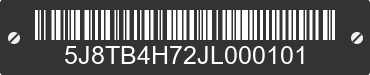 2018 ACURA RDX 5J8TB4H72JL000101 VIN decoded