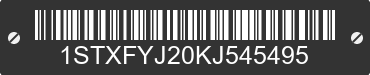 2019 AIRSTREAM International 1STXFYJ20KJ545495 VIN decoded