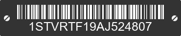 2010 AIRSTREAM Sport 1STVRTF19AJ524807 VIN decoded