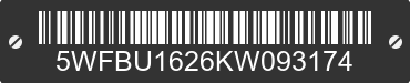 2019 ALCOM LLC Alcom LLC 5WFBU1626KW093174 VIN decoded
