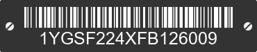 2015 ALUMA Aluma 1YGSF224XFB126009 VIN decoded