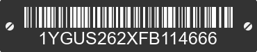 2015 ALUMA Aluma 1YGUS262XFB114666 VIN decoded