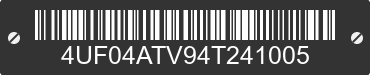 2004 ARCTIC CAT Arctic Cat 4UF04ATV94T241005 VIN decoded