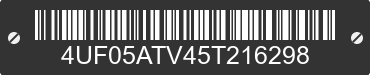 2005 ARCTIC CAT Arctic Cat 4UF05ATV45T216298 VIN decoded