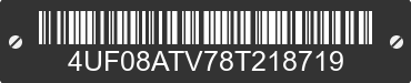 2008 ARCTIC CAT Arctic Cat 4UF08ATV78T218719 VIN decoded