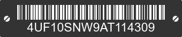 2010 ARCTIC CAT Arctic Cat 4UF10SNW9AT114309 VIN decoded