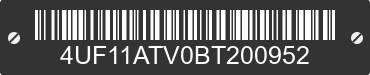 2011 ARCTIC CAT Arctic Cat 4UF11ATV0BT200952 VIN decoded