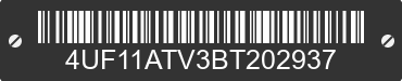2011 ARCTIC CAT Arctic Cat 4UF11ATV3BT202937 VIN decoded