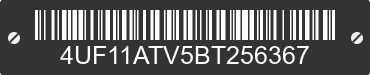 2011 ARCTIC CAT Arctic Cat 4UF11ATV5BT256367 VIN decoded