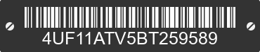 2011 ARCTIC CAT Arctic Cat 4UF11ATV5BT259589 VIN decoded