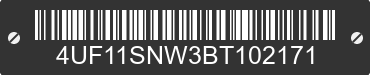 2011 ARCTIC CAT Arctic Cat 4UF11SNW3BT102171 VIN decoded