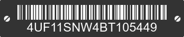2011 ARCTIC CAT Arctic Cat 4UF11SNW4BT105449 VIN decoded