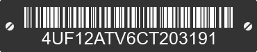2012 ARCTIC CAT Arctic Cat 4UF12ATV6CT203191 VIN decoded