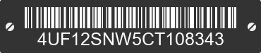 2012 ARCTIC CAT Arctic Cat 4UF12SNW5CT108343 VIN decoded