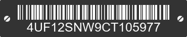 2012 ARCTIC CAT Arctic Cat 4UF12SNW9CT105977 VIN decoded