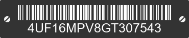 2016 ARCTIC CAT Arctic Cat 4UF16MPV8GT307543 VIN decoded