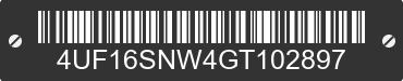 2016 ARCTIC CAT Arctic Cat 4UF16SNW4GT102897 VIN decoded