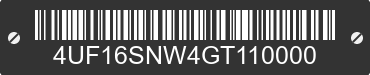 2016 ARCTIC CAT Arctic Cat 4UF16SNW4GT110000 VIN decoded