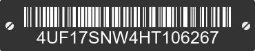 2017 ARCTIC CAT Arctic Cat 4UF17SNW4HT106267 VIN decoded