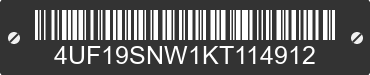 2019 ARCTIC CAT Arctic Cat 4UF19SNW1KT114912 VIN decoded