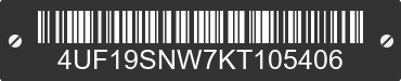 2019 ARCTIC CAT Arctic Cat 4UF19SNW7KT105406 VIN decoded