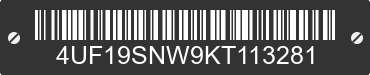 2019 ARCTIC CAT Arctic Cat 4UF19SNW9KT113281 VIN decoded