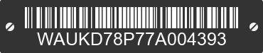2007 AUDI A3 WAUKD78P77A004393 VIN decoded