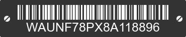 2008 AUDI A3 WAUNF78PX8A118896 VIN decoded
