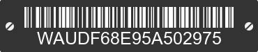 2005 AUDI A4 WAUDF68E95A502975 VIN decoded