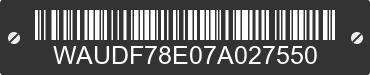 2007 AUDI A4 WAUDF78E07A027550 VIN decoded