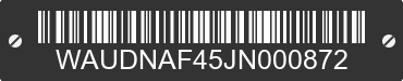 2018 AUDI A4 WAUDNAF45JN000872 VIN decoded