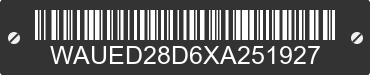 1999 AUDI A4 WAUED28D6XA251927 VIN decoded