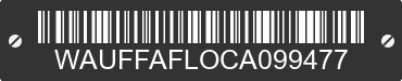 2012 AUDI A4 WAUFFAFLOCA099477 VIN decoded