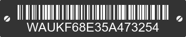 2005 AUDI A4 WAUKF68E35A473254 VIN decoded