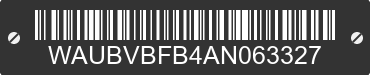 2010 AUDI A6 WAUBVBFB4AN063327 VIN decoded