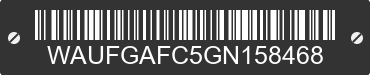 2016 AUDI A6 WAUFGAFC5GN158468 VIN decoded