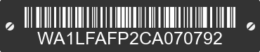 2012 AUDI Q5 WA1LFAFP2CA070792 VIN decoded