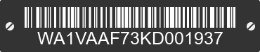2019 AUDI Q7 WA1VAAF73KD001937 VIN decoded
