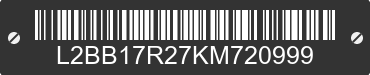 2019 BAODIAO 1 line L2BB17R27KM720999 VIN decoded