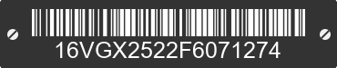 2015 BIG TEX Big Tex 16VGX2522F6071274 VIN decoded