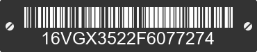 2015 BIG TEX Big Tex 16VGX3522F6077274 VIN decoded