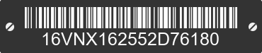 2005 BIG TEX Big Tex 16VNX162552D76180 VIN decoded